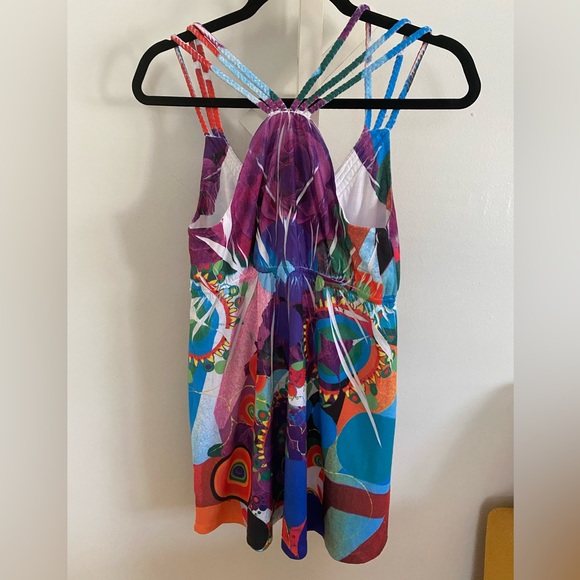 DESIGUAL Patterned Colorful Strap Mini Dress - Picture 5 of 8